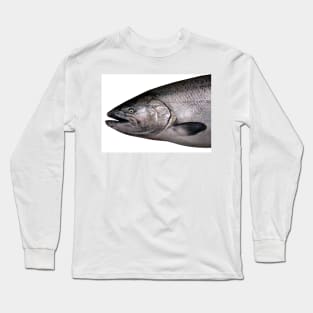 Chinook Salmon Head Photo Long Sleeve T-Shirt